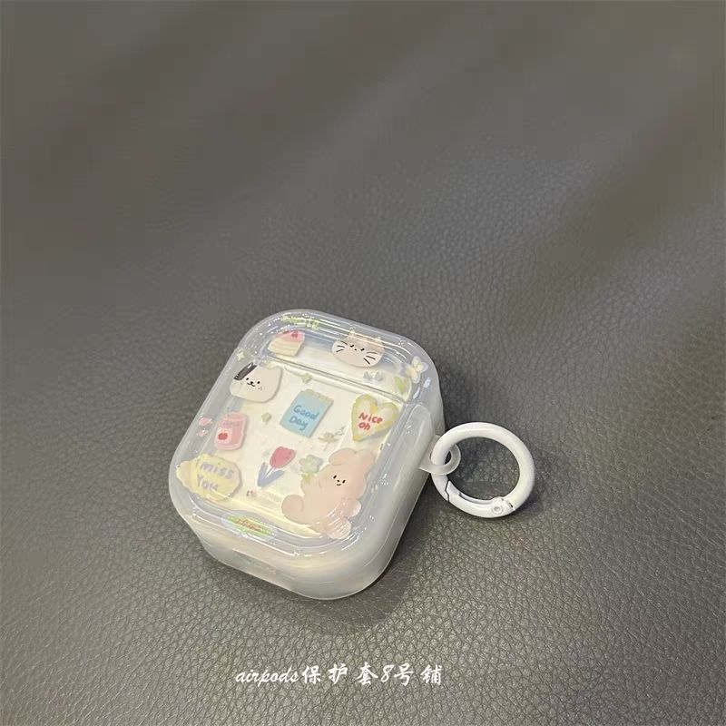 Ins early spring cute cartoon bunny suitable for Apple wireless bluetooth airpods pro1/2 generation earphone shell