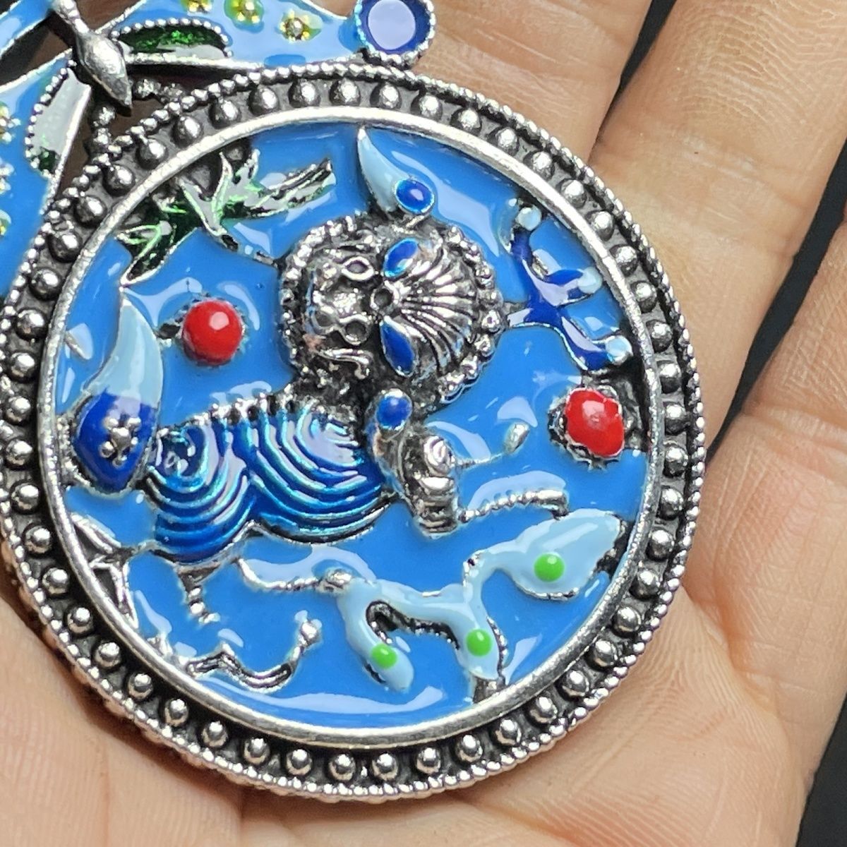 Vintage Antique Collection Inlaid Opal Pendant Old Object | eBay