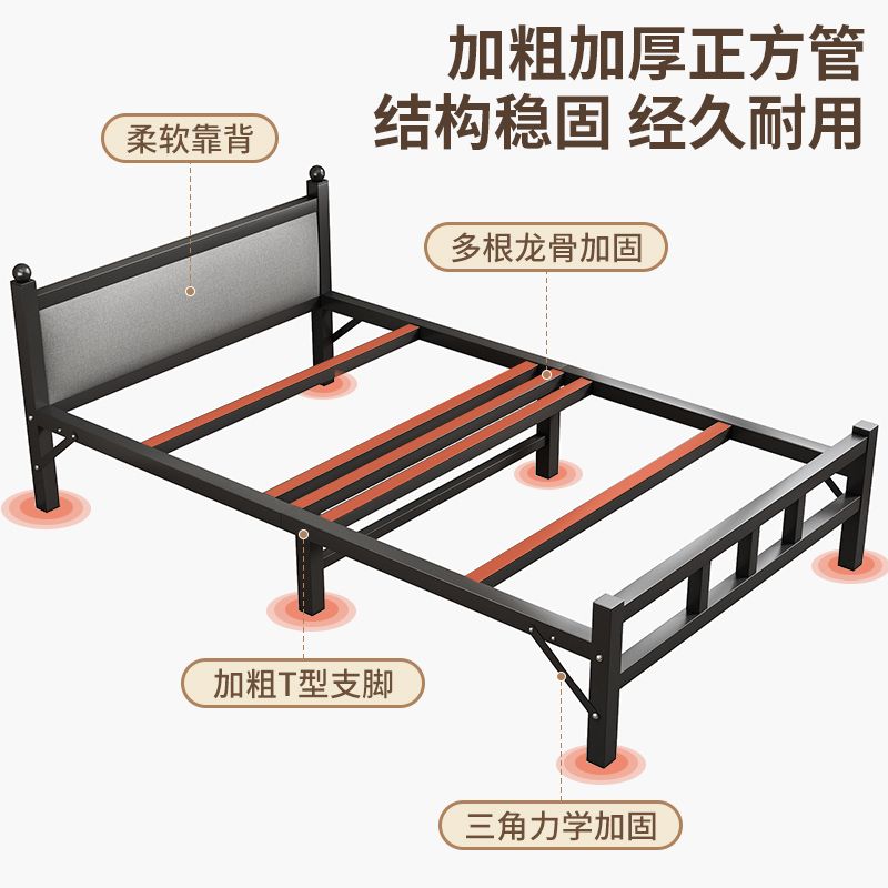 折叠床单人床家用简易办公室午休床便携式陪护床出租屋铁床双人床