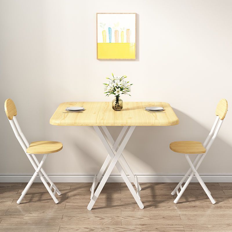 可折叠桌家用餐桌简易便携式饭桌出租房正方形小户型吃饭简约桌子