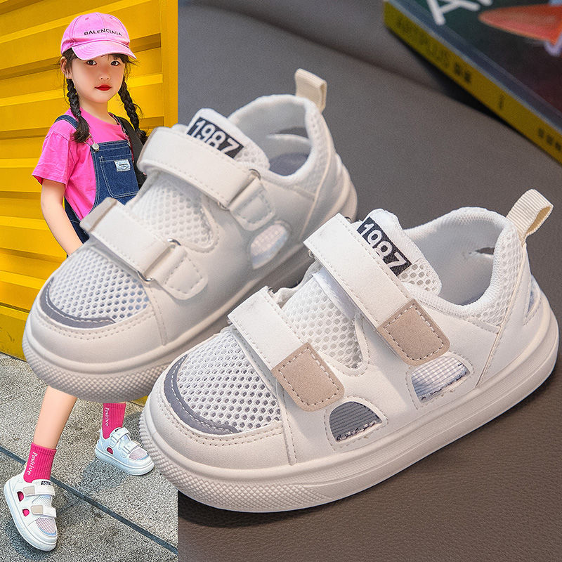 Girls sports shoes  summer new children's baby soft bottom mesh shoes hollowed out casual running shoes children's shoes