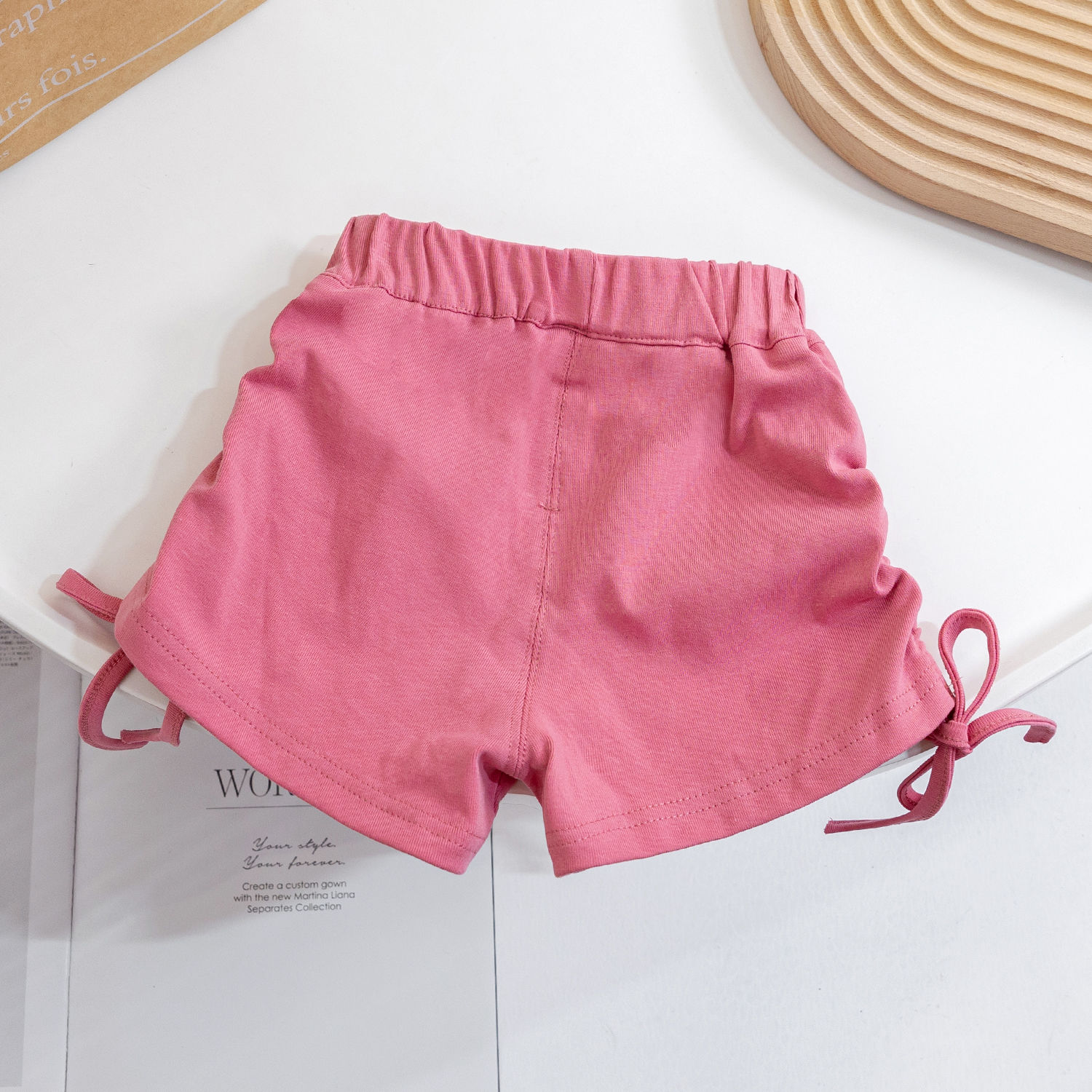 Girls' 2023 new summer shorts, children's foreign style, Korean version, drawstring fashion hot pants, all-match pants for outerwear