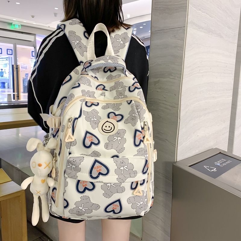 書包女生初中生高顏值ins風日系小學生高中大學生小熊雙肩包背包