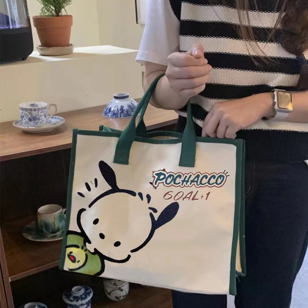Canvas Damen, vielseitige Schultertasche der Sen-Serie, große Kapazität zum Tragen von Büchern, Pendlertasche für_voghion.com