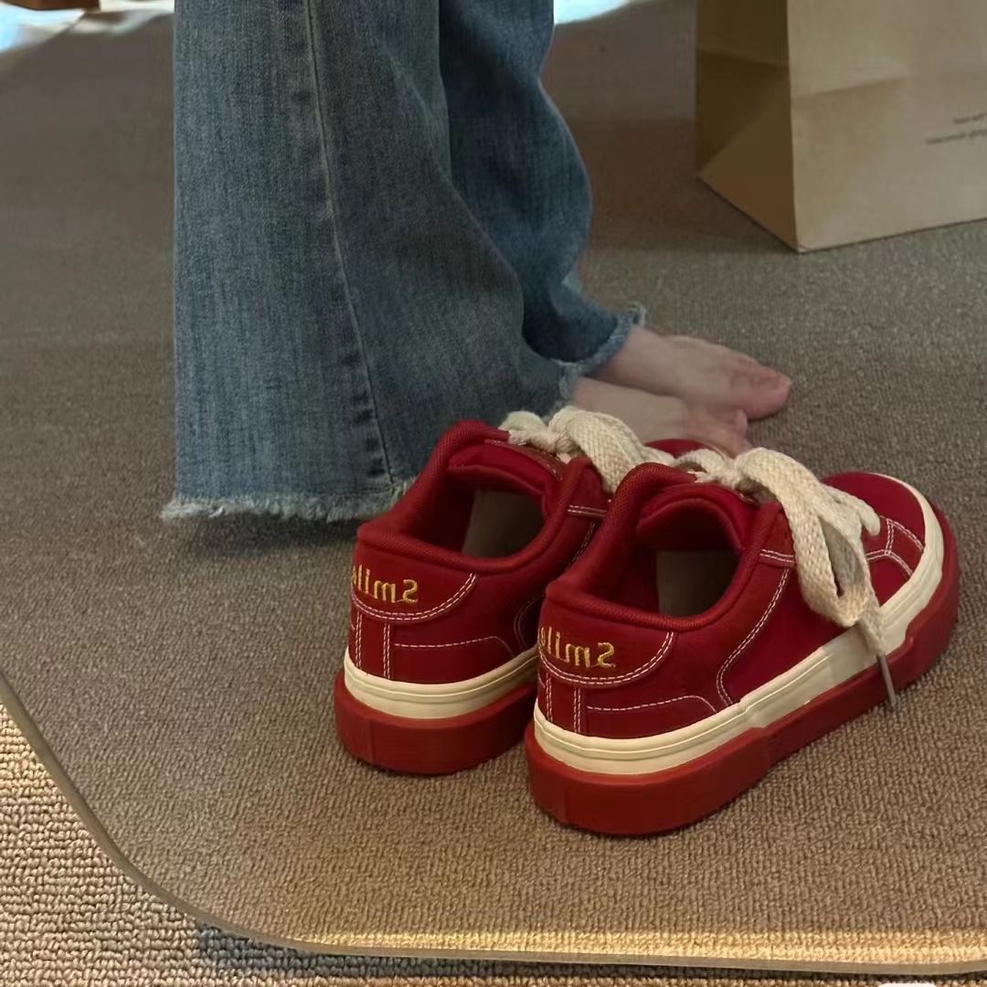 刺繡帆布鞋2023新款女夏季ins慵懶風學生百搭爆款透氣休閒小白鞋