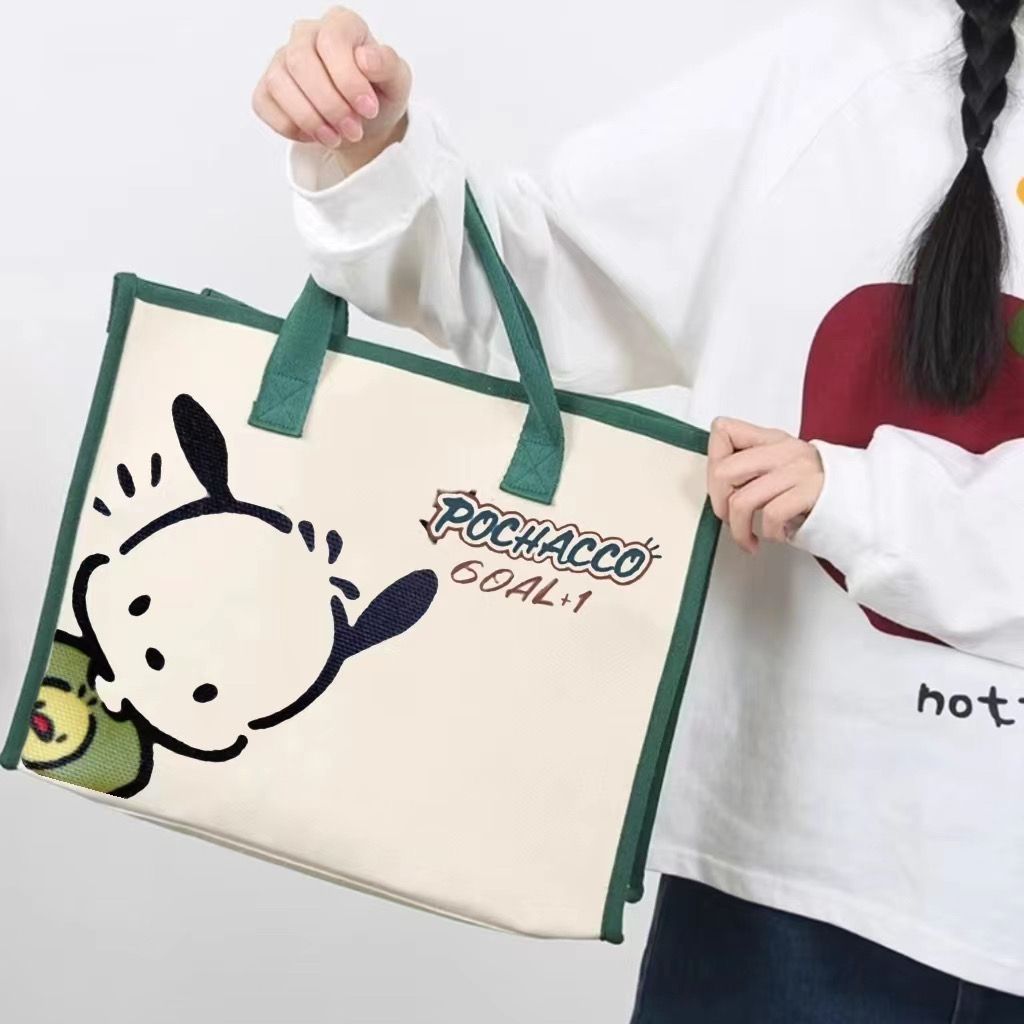 Canvas Damen, vielseitige Schultertasche der Sen-Serie, große Kapazität zum Tragen von Büchern, Pendlertasche für_voghion.com