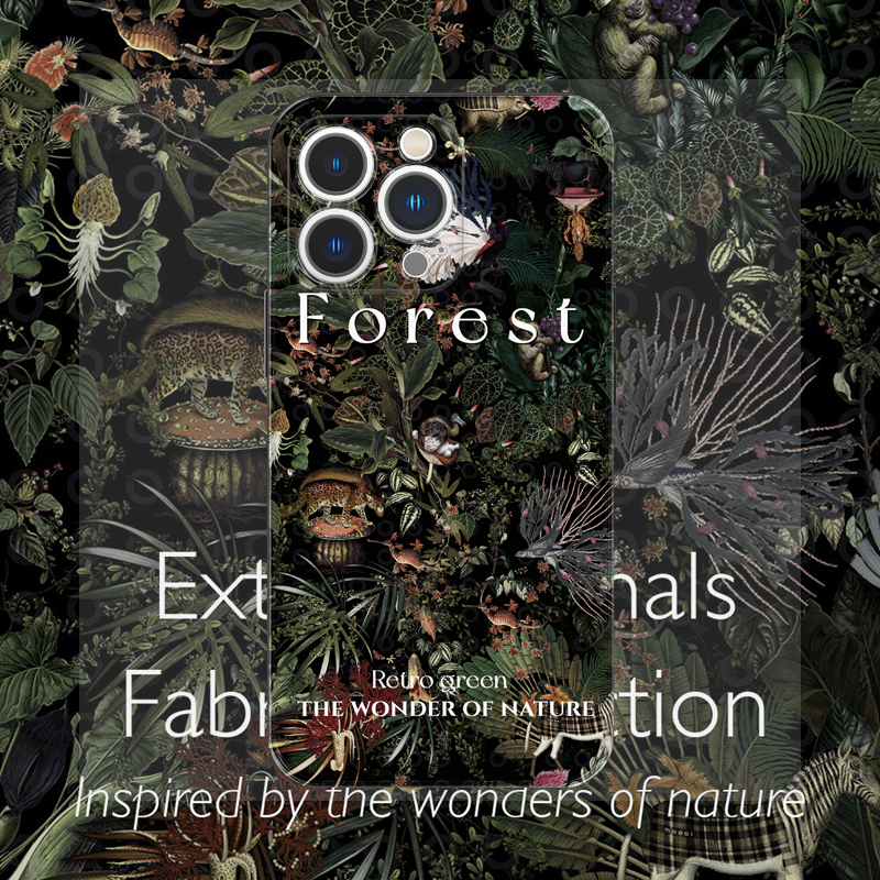 Green Forest Premium telefoniümbris iPhone 14 Pro 13 Ins Wind Xsmax Small Xiaomi 12s_voghion.com