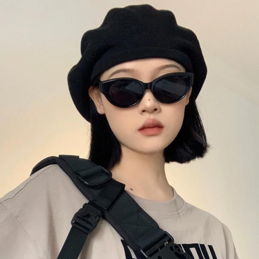 貓眼墨鏡復古男女2023網紅凹造型拍照時尚防紫外線簡約偏光太陽鏡