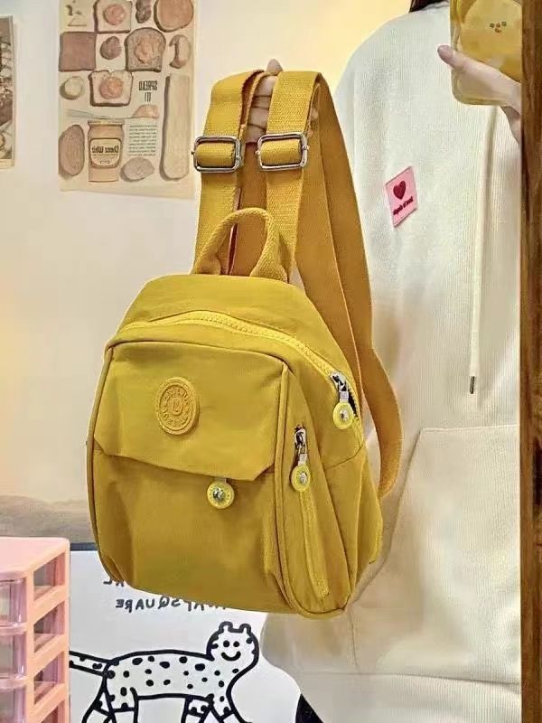 Mini small bag Oxford cloth backpack female waterproof 2023 new fashion Japanese all-match canvas small backpack female