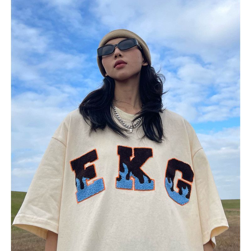 100%純棉280克重磅短袖t恤女潮夏季新款韓版學生寬鬆百搭顯瘦上衣