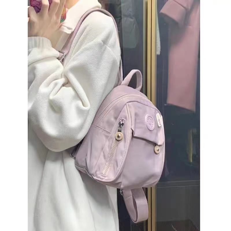Mini small bag Oxford cloth backpack female waterproof 2023 new fashion Japanese all-match canvas small backpack female