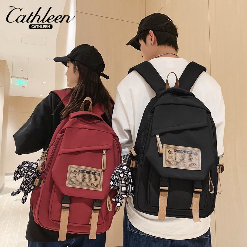 双肩包大容量韩版工装风旅行背包女复古英伦高中大学生书包