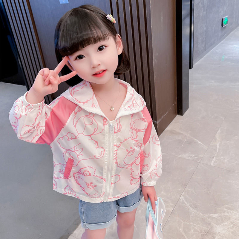 女童防曬衣夏款2023新款韓系洋氣夏季女孩寶寶網紅兒童裝夏裝外套