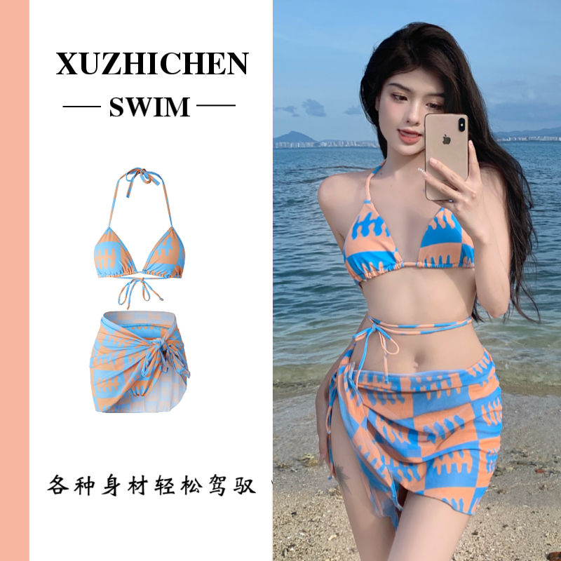Swimsuit women's summer bikini popular sexy internet celebrity ins pure desire hot girl high-end slimming pure desire hot spring swimsuit