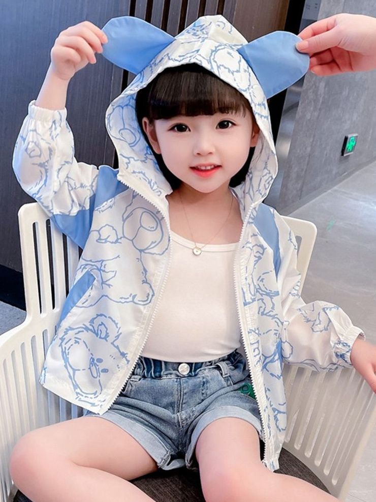 女童防晒衣夏款2023新款韩系洋气夏季女孩宝宝网红儿童装夏装外套