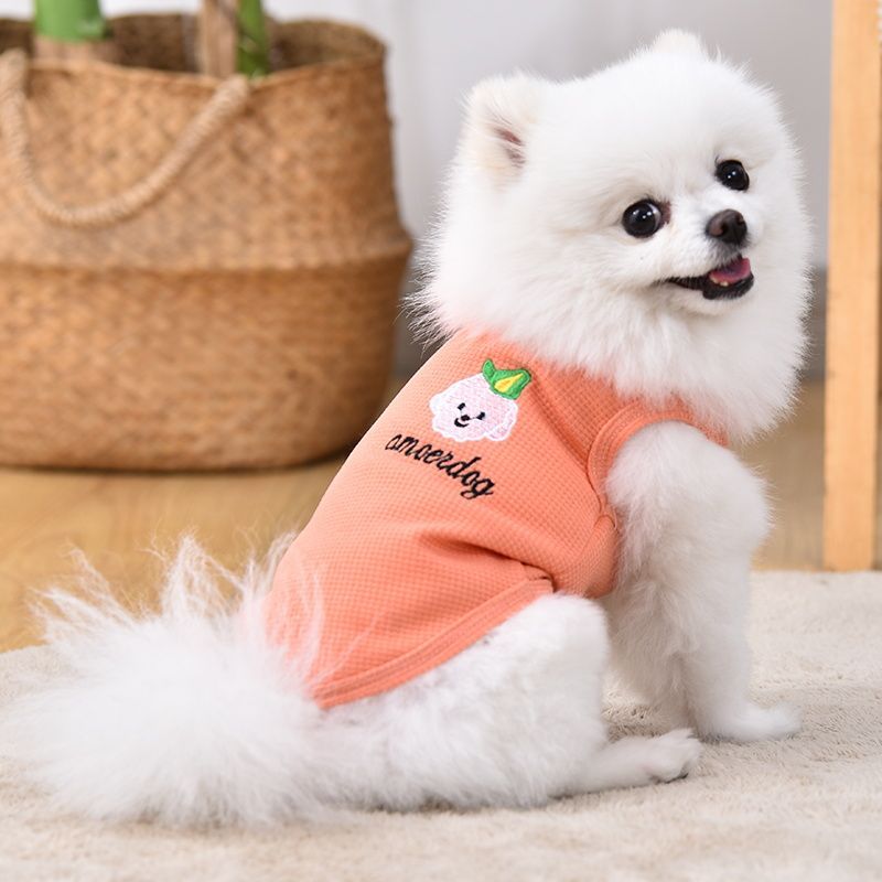 Dog Clothing Summer Tank Top Teddy Bears Pomeranian Small Dog Puppy Cat Clothing Summer Pet Breathable Tank Top