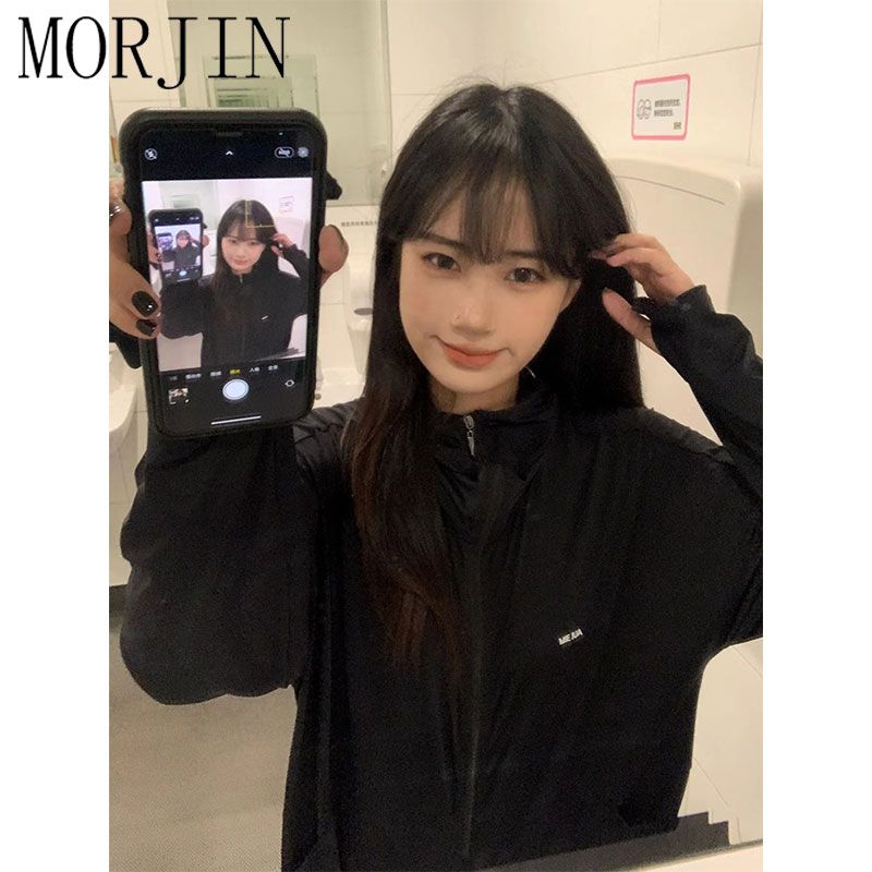 MORJIN black ice silk sunscreen women's outerwear summer small outdoor casual loose breathable sunscreen jacket