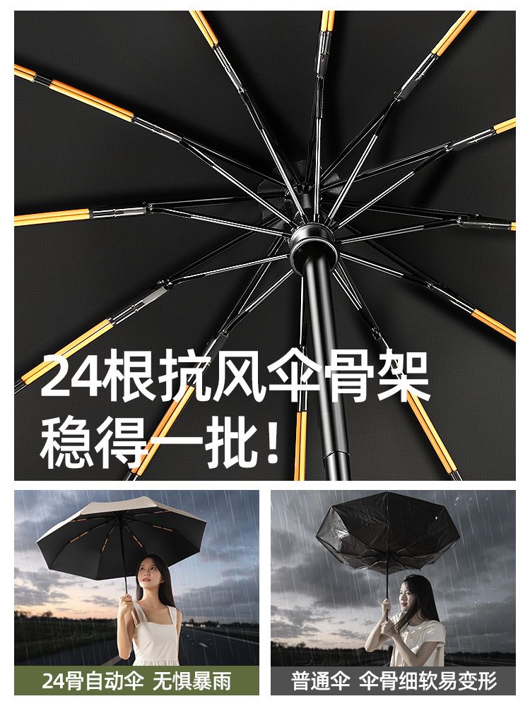 雨伞全自动折叠太阳伞防晒遮阳伞女晴雨两用防紫外线男士大号加厚