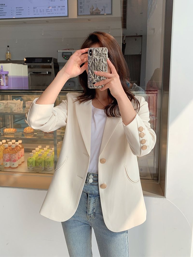 French high-end suit jacket for women small 2023 spring and autumn new casual design temperament fashion suit