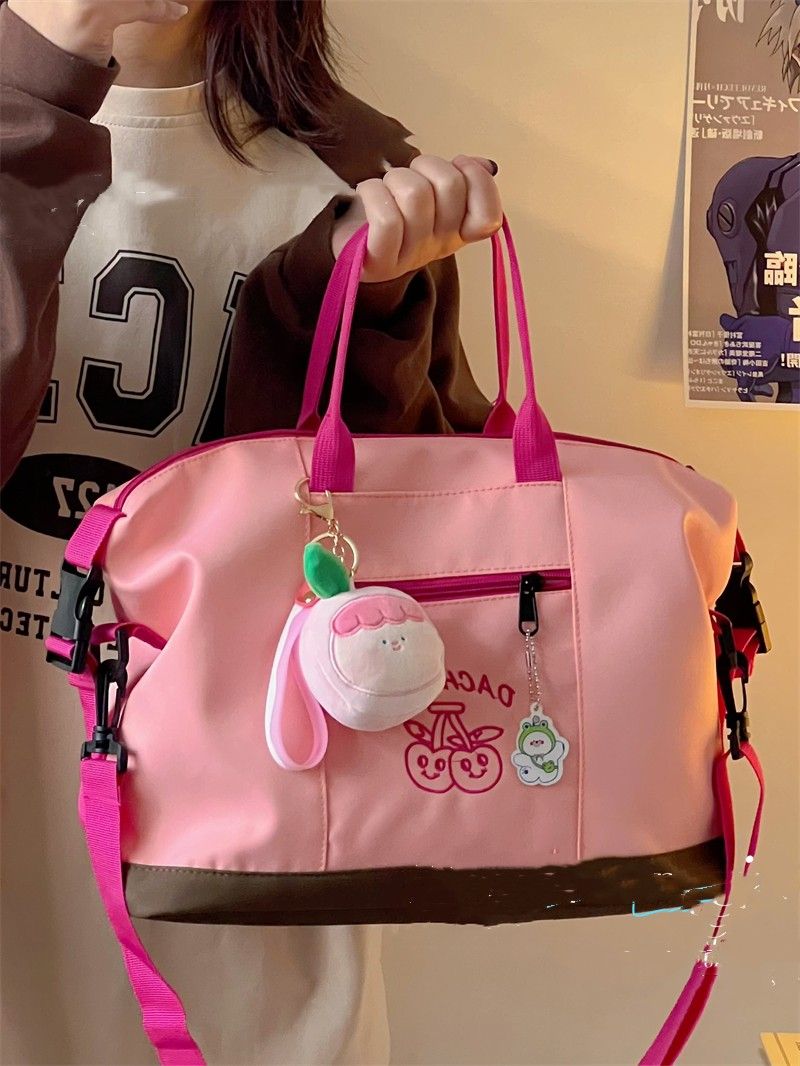 Korean niche large-capacity shoulder bag women's fitness bag luggage backpack yoga sports bag short-distance travel bag backpack