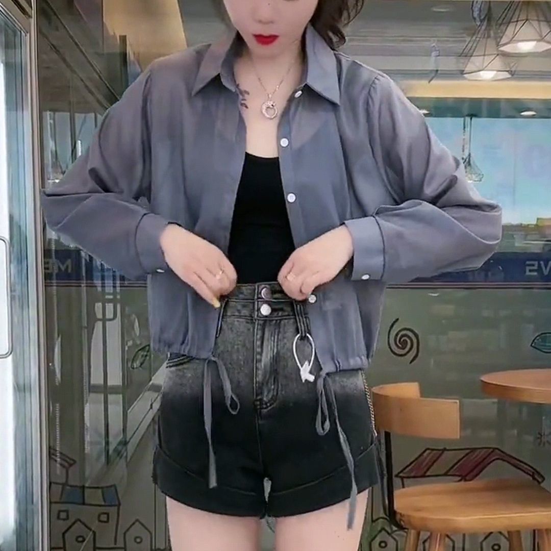 珠光紗防曬衣女外穿夏季開衫薄款小個子防曬衣洋氣披肩外搭矮個子