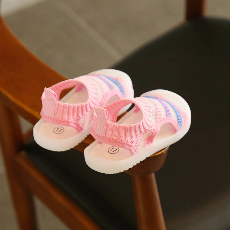 小溜宝新款宝宝夏季凉鞋儿童不掉鞋0-1-2宝宝凉鞋防滑软底婴儿鞋