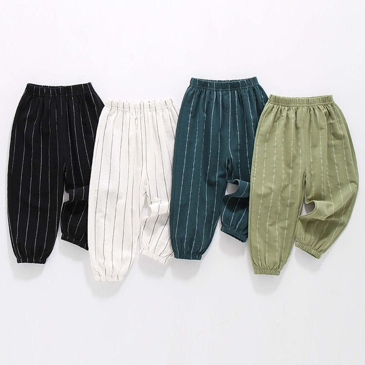 Children's summer anti-mosquito pants, children's anti-mosquito pants, boys' three-year-old cotton and linen baby summer pants, handsome to wear outside