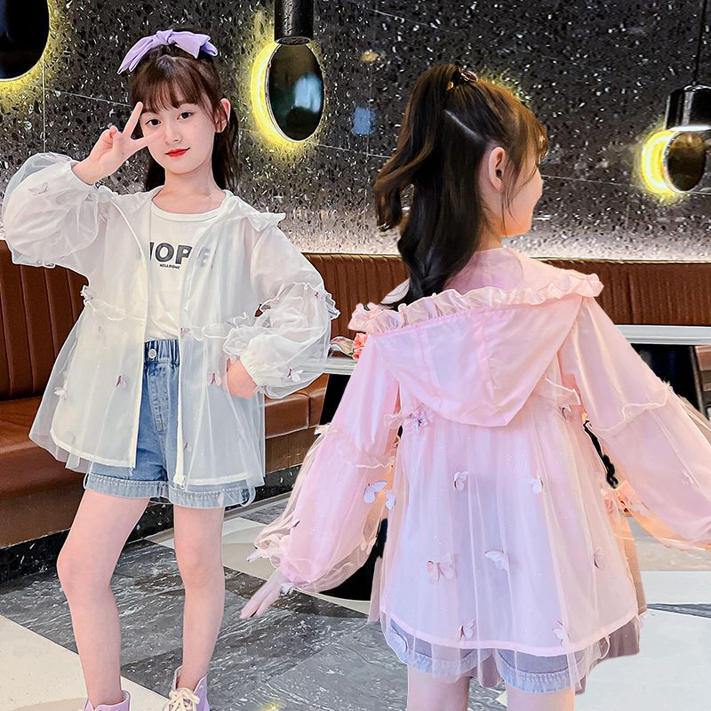女童防晒衣夏季新款儿童洋气薄款防紫外线透气夏装中大童外套