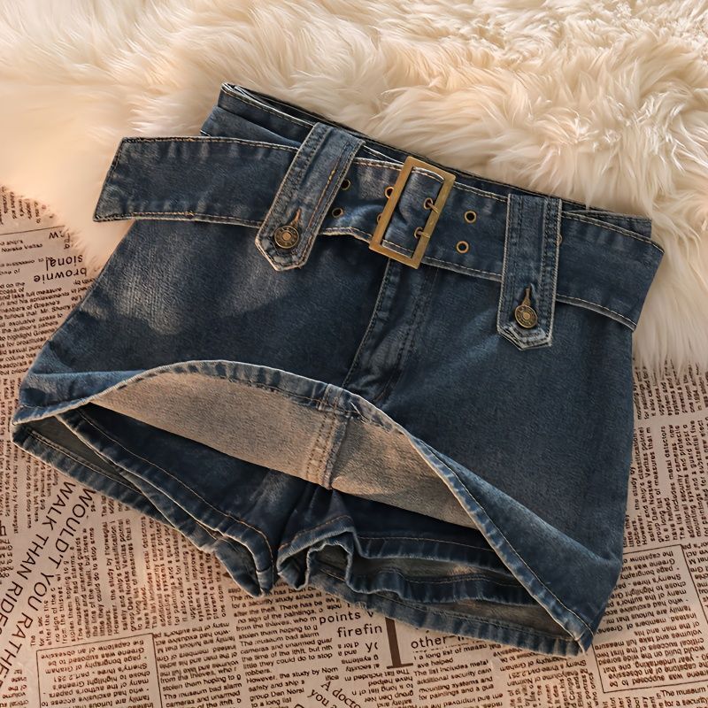 Denim skirt female 2023 summer new retro all-match fashion hot girl miniskirt bag hip skirt skirt pants skirt
