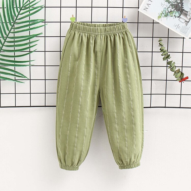 Children's summer anti-mosquito pants, children's anti-mosquito pants, boys' three-year-old cotton and linen baby summer pants, handsome to wear outside