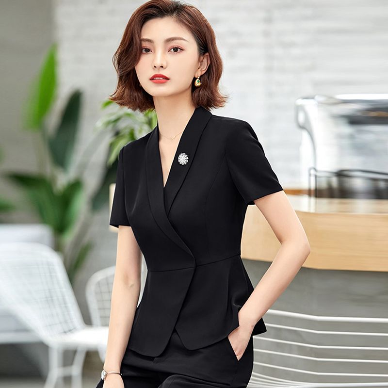 Professional women's suit 2023 new small suit, formal fit, slimming, high-end store manager manager work clothes suit skirt