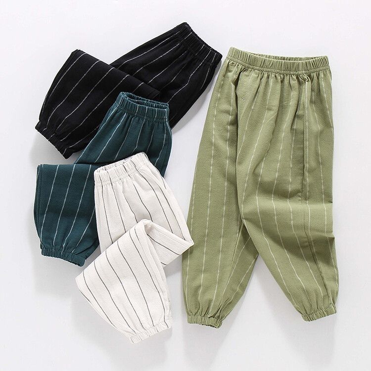 Children's summer anti-mosquito pants, children's anti-mosquito pants, boys' three-year-old cotton and linen baby summer pants, handsome to wear outside