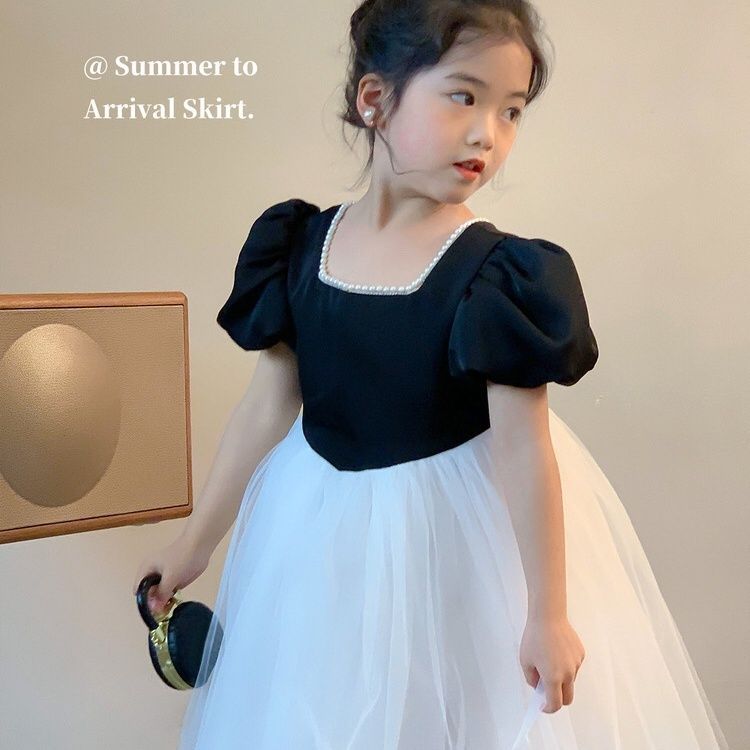 女童公主裙夏裝2023新款兒童洋氣超仙蓬蓬裙子寶寶夏季禮服連衣裙