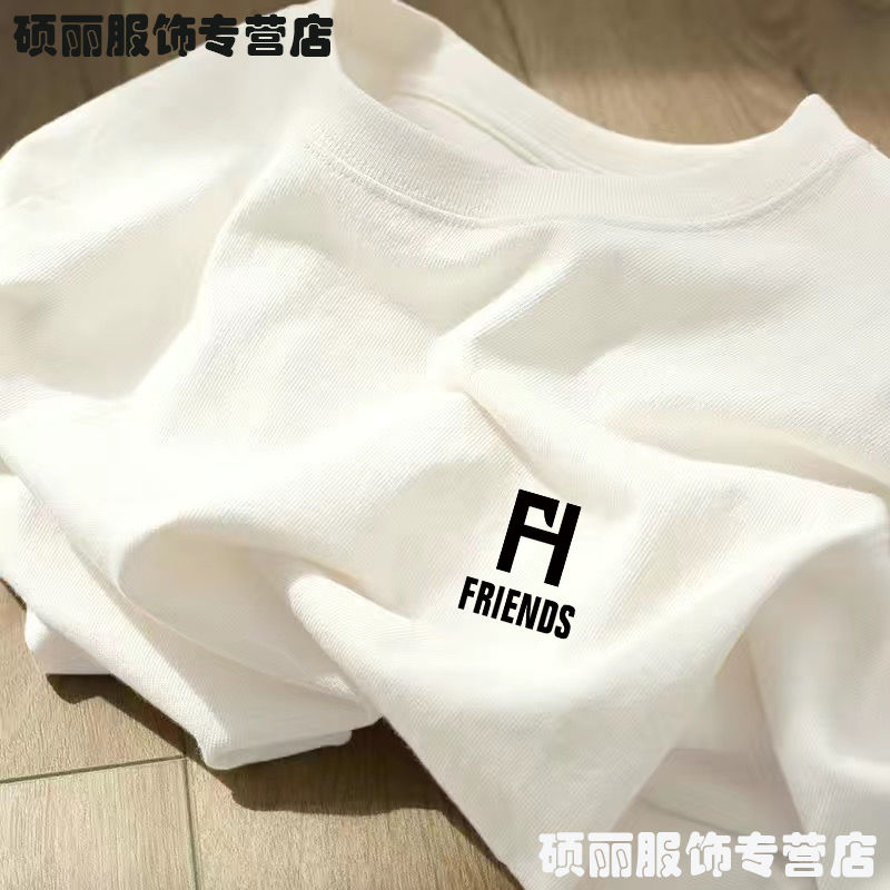 The upper body is so comfortable! White Korean pure cotton tops for men and women are loose and versatile, short-sleeved T-shirt bottoming