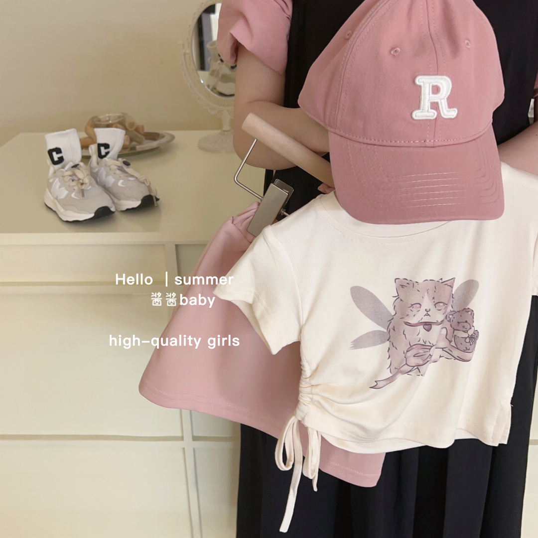 女童夏裝短袖短裙套裝兒童裝衣服寶寶洋氣運動服中小童孩子兩件套