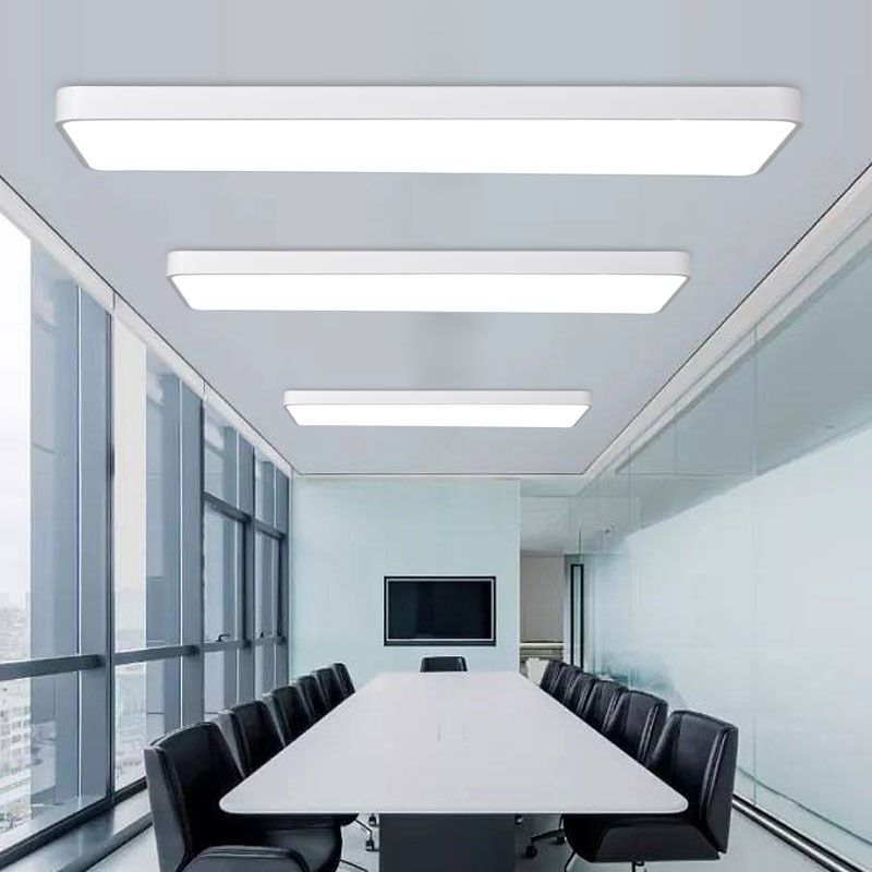 拉伯塔简约现代led吸顶灯白色直角圆角造型灯办公室会议室写字楼