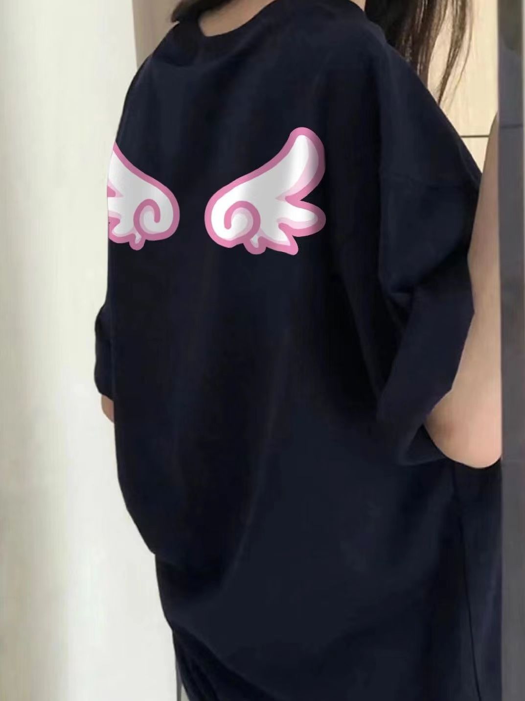 100%純棉國潮美式復古潮牌字母印花短袖t恤女夏新款潮流百搭上衣