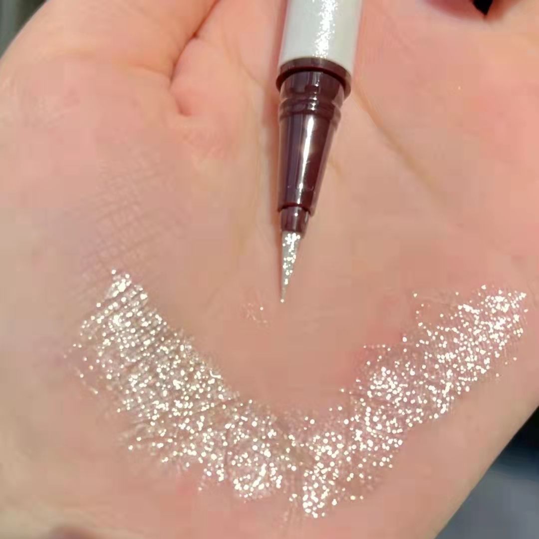 碎鑽淚光感~超細爆閃防水防汗眼線液筆提亮珠光臥蠶筆持久不暈染