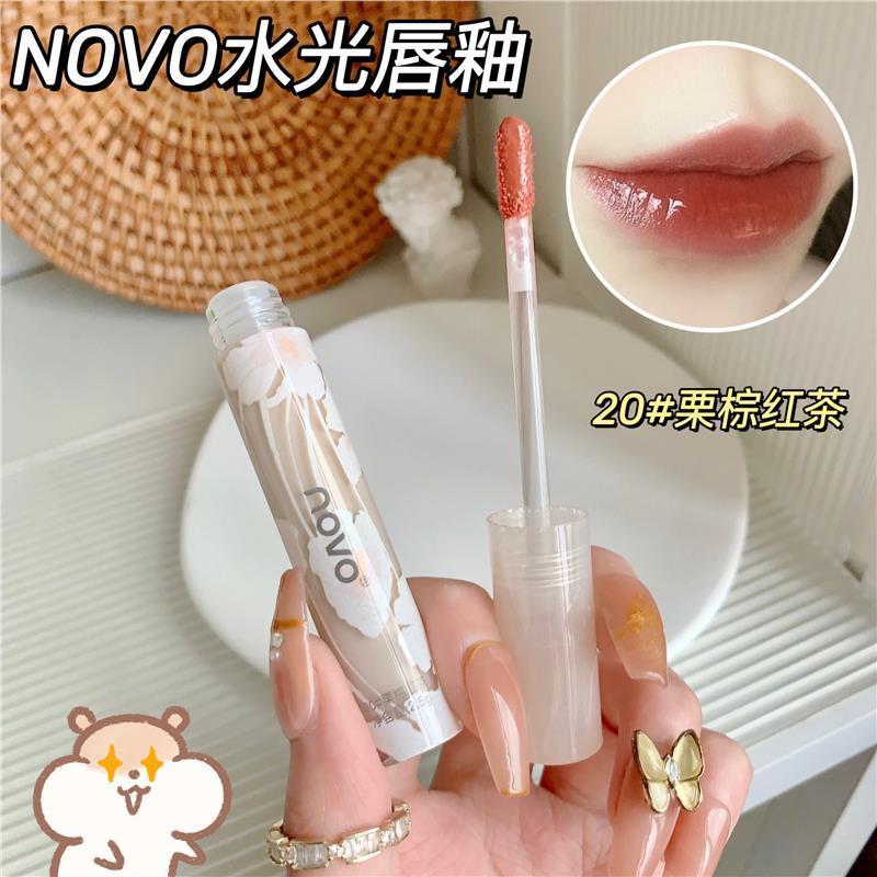 NOVO唇釉鏡面水光純欲不掉色學生黨偽素顏淡妝染唇泥口紅小眾品牌