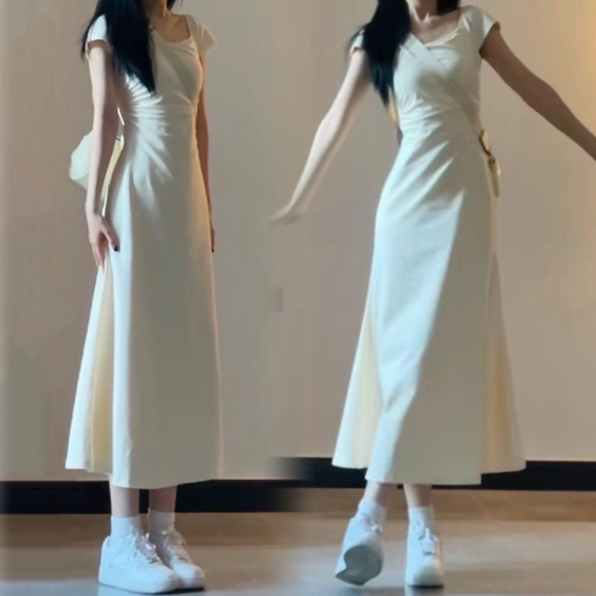 高級感純欲掐腰連衣裙女2023夏季新款法式小眾魚尾包臀長裙後媽裙