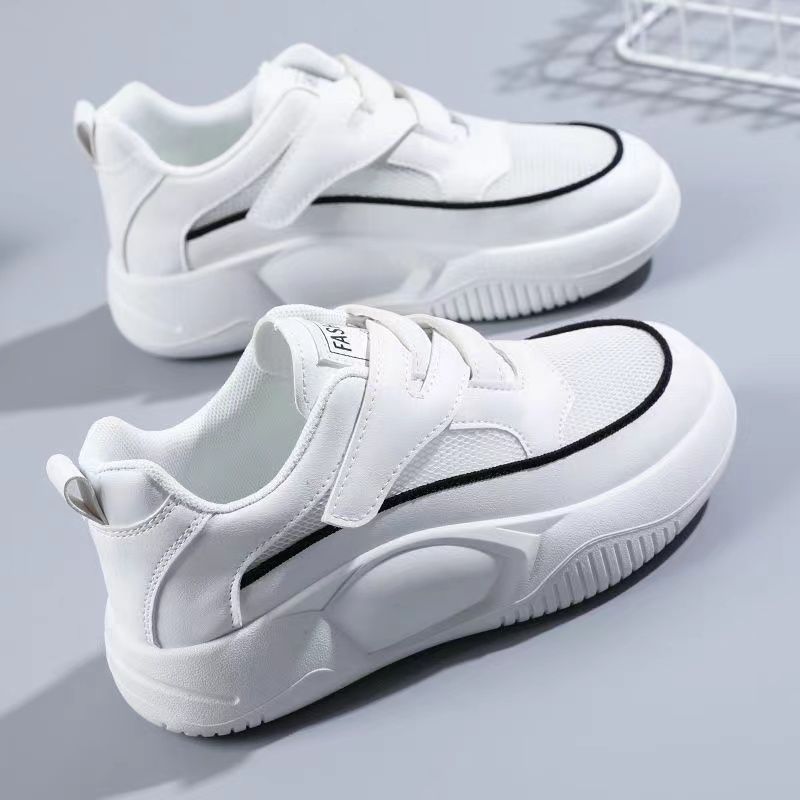 Velcro all-match small white shoes 2023 spring new breathable lightweight daddy shoes sports and leisure shoes office workers
