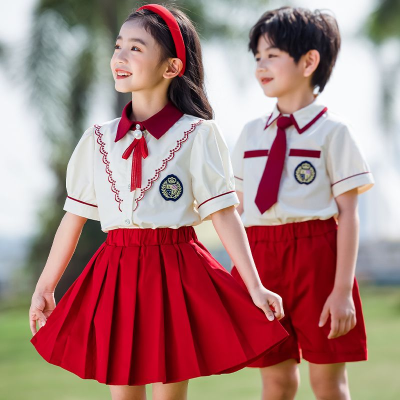六一兒童表演出服兒童舞蹈服潮服詩歌朗誦小學生夏季班服大合唱服