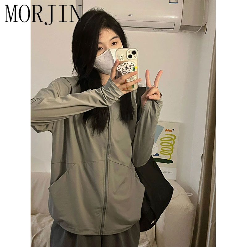 MORJIN gray ice silk sunscreen women's outerwear summer small outdoor casual loose sunscreen clothing jacket tide