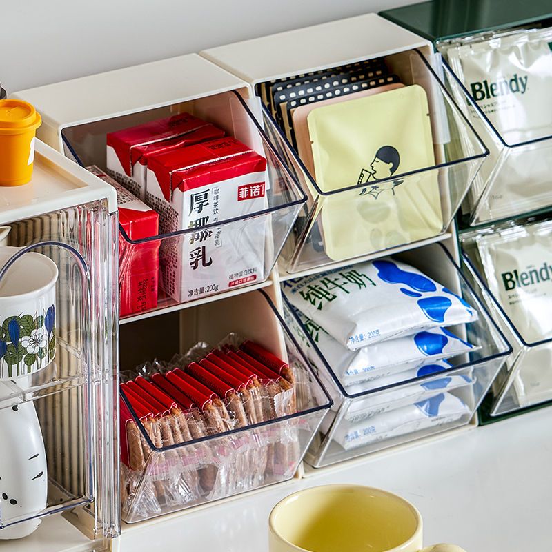 加厚茶包收纳盒新款带盖防尘胶囊咖啡办公室茶水间桌面透明置物架