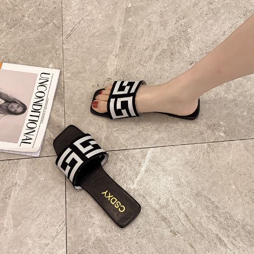 Μεγάλες κόκκινες παντόφλες για γυναίκες που βγαίνουν έξω το καλοκαίρι του 2023, νέες προσφορές, ελαφριά πολυτελή, casual, άνετα, σανδάλια για το σπίτι με ίσιο κάτω μέρος_voghion.com