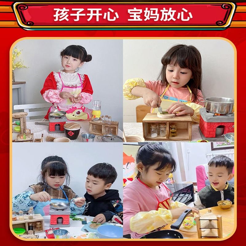 网红迷你小厨房真煮全套仿真儿童生日礼物女孩玩具益智做饭真实版