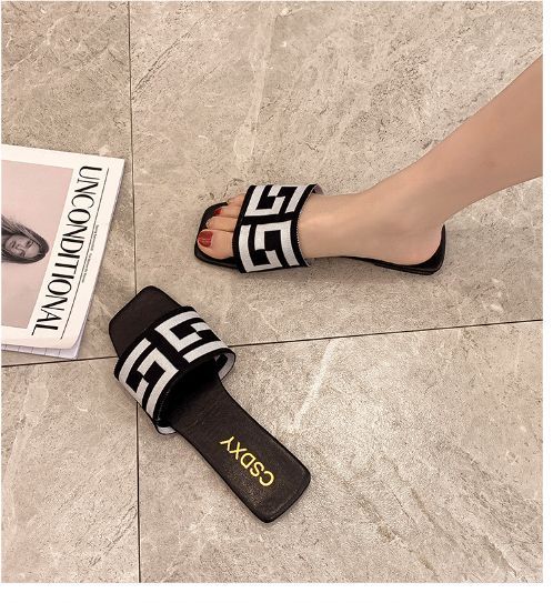 Μεγάλες κόκκινες παντόφλες για γυναίκες που βγαίνουν έξω το καλοκαίρι του 2023, νέες προσφορές, ελαφριά πολυτελή, casual, άνετα, σανδάλια για το σπίτι με ίσιο κάτω μέρος_voghion.com