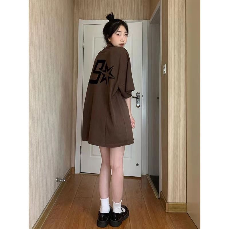 100%純棉短袖T恤女2023年夏季新款學生韓版寬鬆上衣ins潮百搭半袖