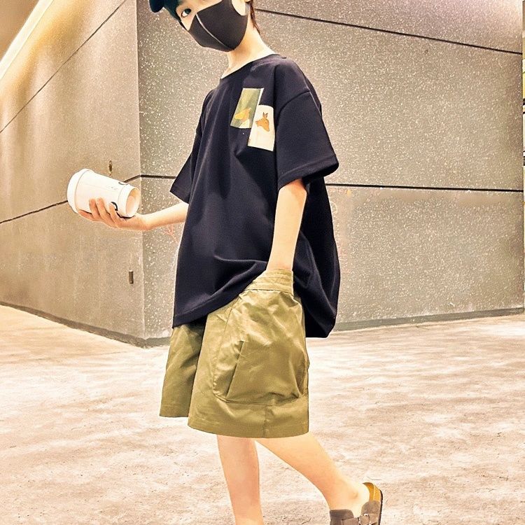 Children's clothing boys summer suit  new style medium and large children handsome short-sleeved summer children's summer sports clothes trendy