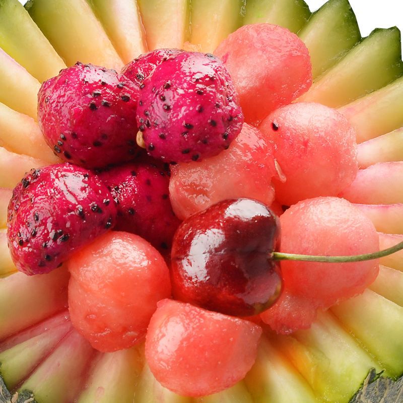 送水果叉不锈钢西瓜挖球器切果器冰淇淋挖球勺多功能水果挖勺雕花
